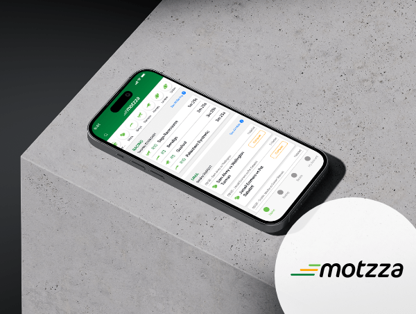 Motzza mobile dashboard