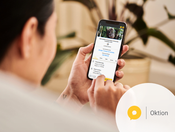Oktion mobile use