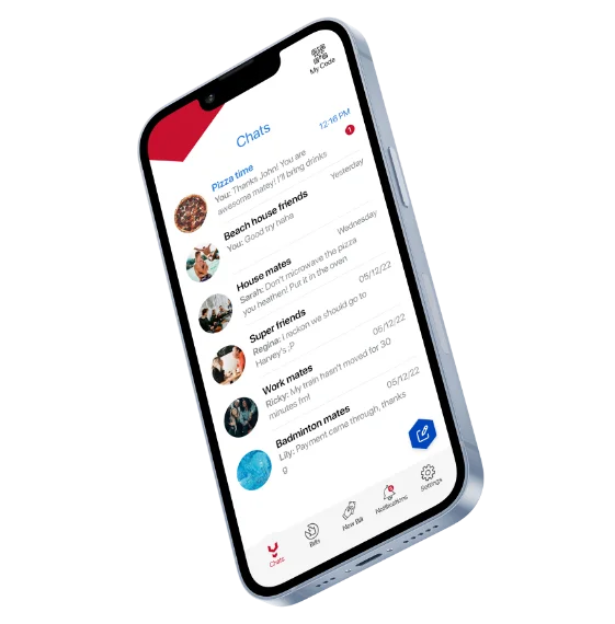 youchamp split billing app design and look
